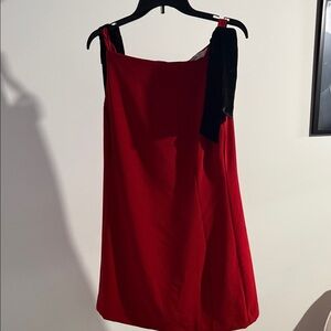 Astr Red and Black Mini Dress